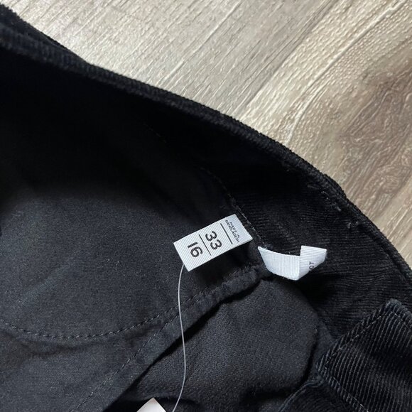 Loft Mid Rise Curvy Boot Corduroy Denim Jeans Black NWT Women’s Size 33 - Picture 8 of 8